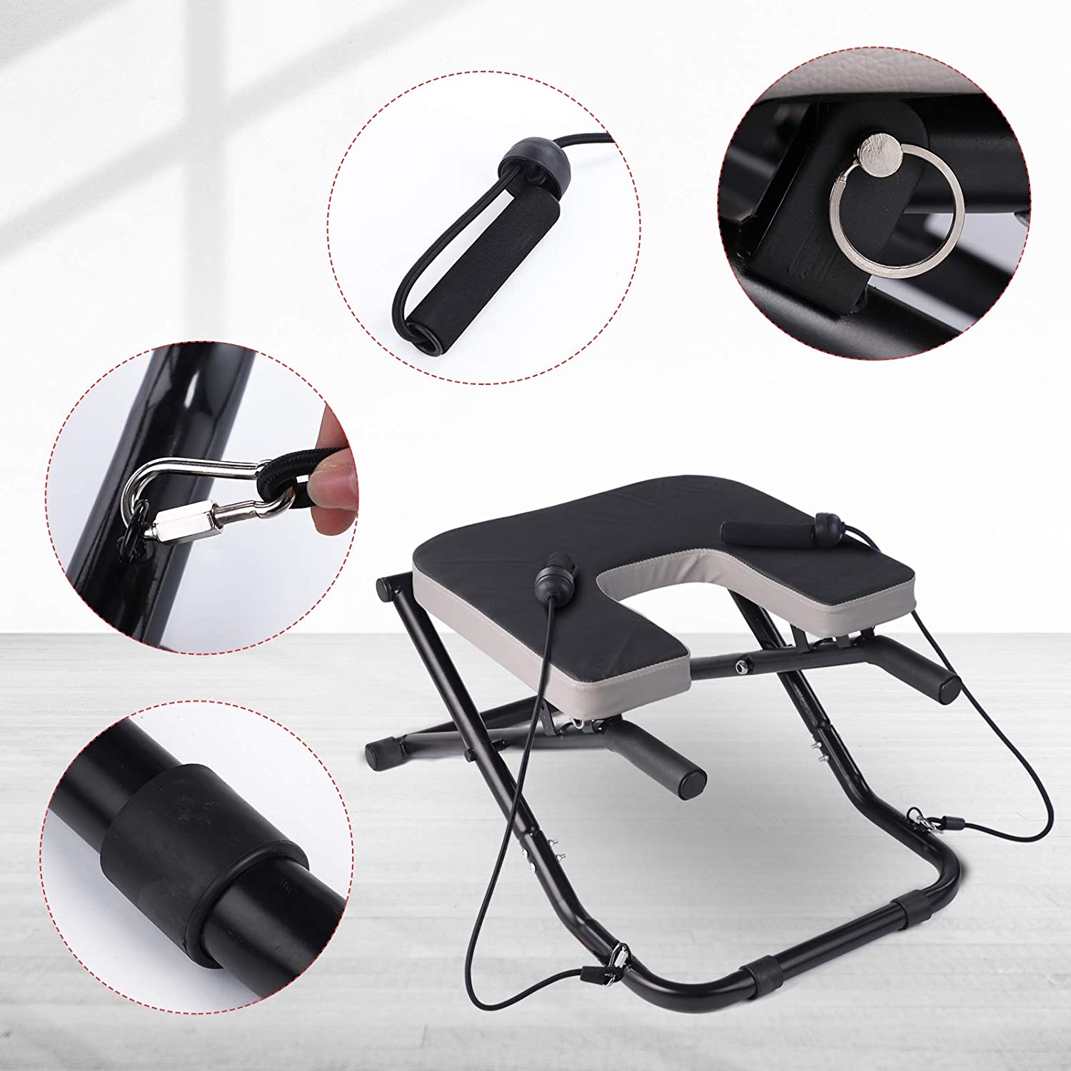 Yoga Fitness Resistance Band - Adjustable Folding Fitness Yoga Chair with