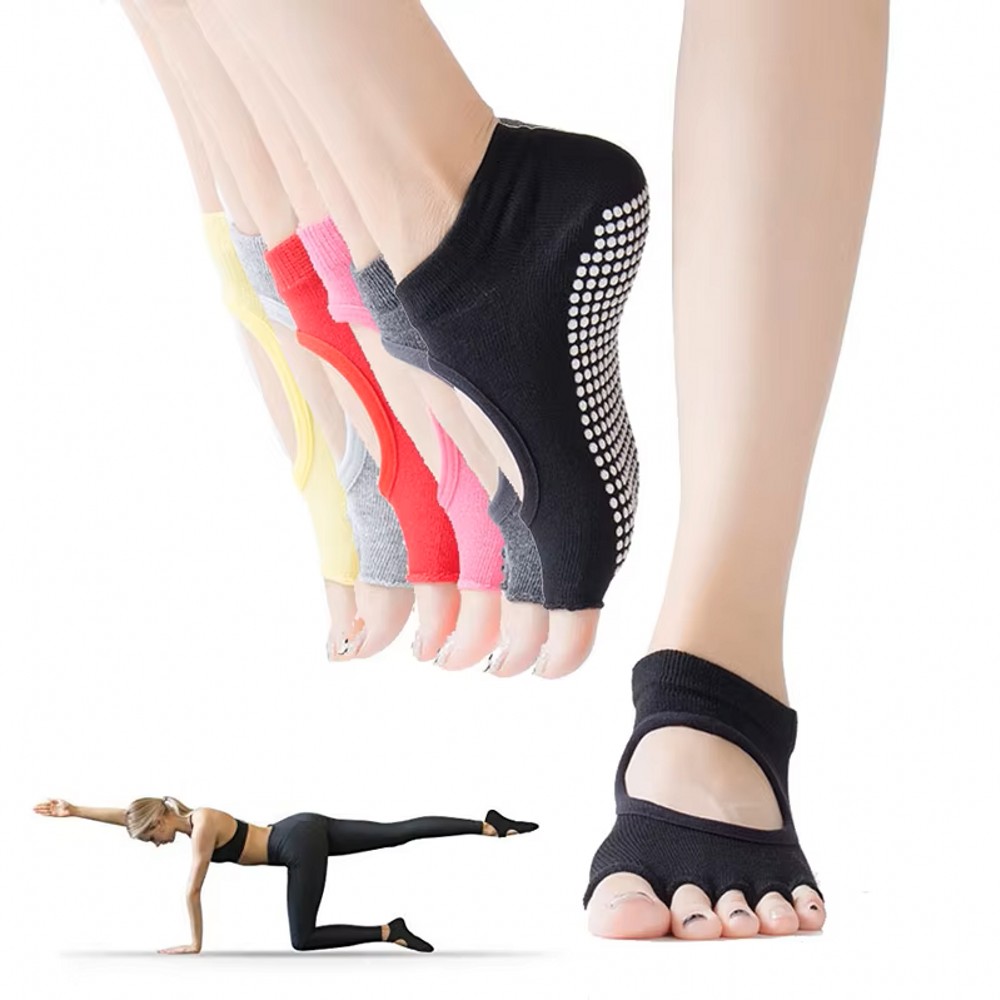 Yoga And Fitness Studio - Backless Five Toe Yoga Socks Open