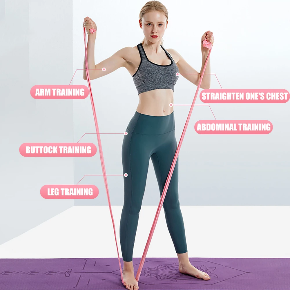 Length 200cm Yoga Pilates Stre - Yoga Fitness Resistance Band recension och pris