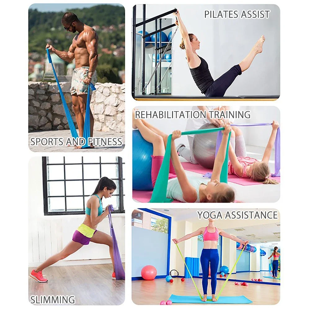 Length 200cm Yoga Pilates Stre - Yoga Fitness Resistance Band recension och pris