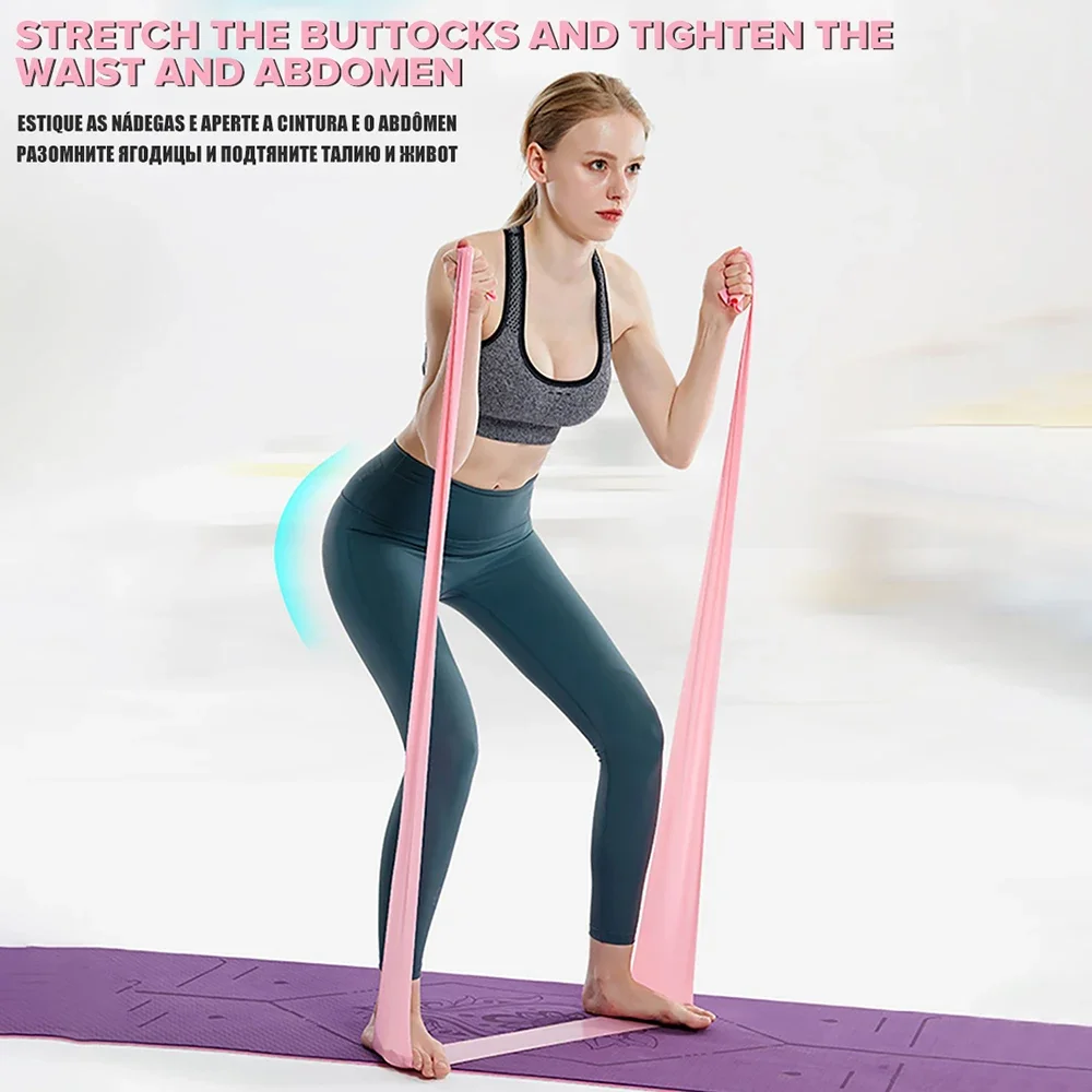 Length 200cm Yoga Pilates Stre - Yoga Fitness Resistance Band recension och pris