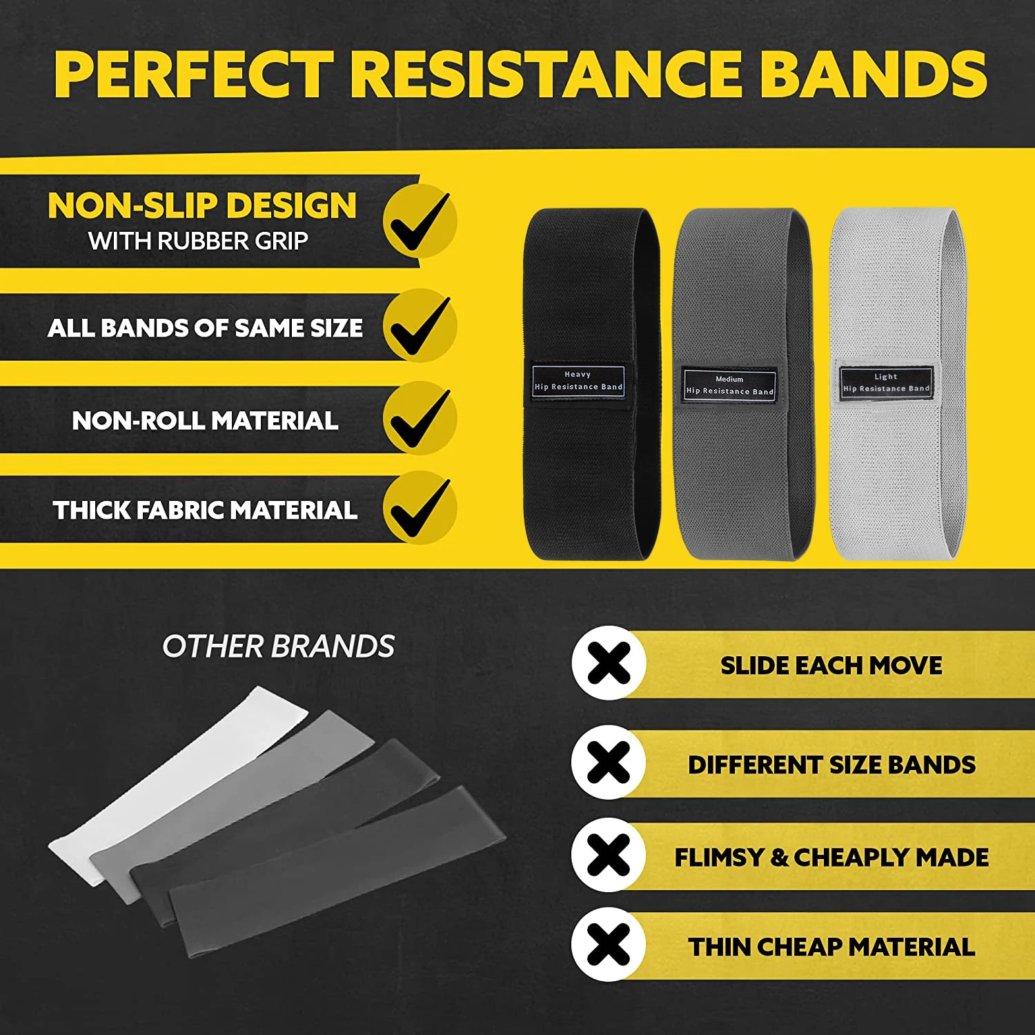 Fabric Resistance Hip Booty Ba - Yoga Fitness Resistance Band recension och pris